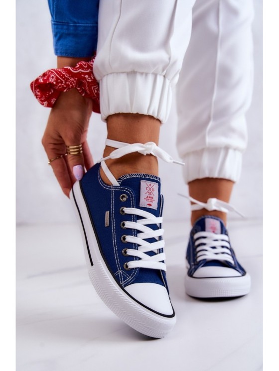 Moteriški klasikiniai sportbačiai Cross Jeans JJ2R4012C Tamsiai mėlyni 2