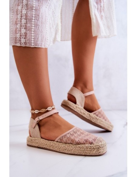 Women's Espadrilles With Buckle Nude Charlene