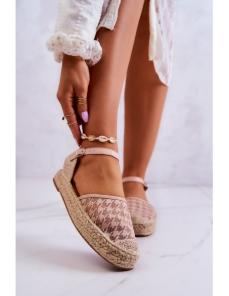 Women's Espadrilles With Buckle Nude Charlene