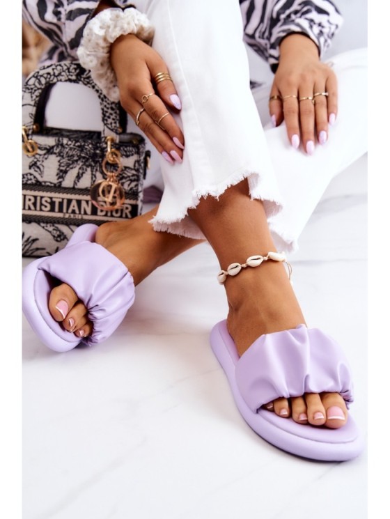 Women's Classic Slippers Purple Feline 2
