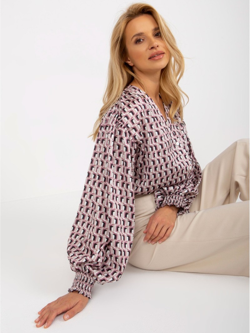 Marškiniai balta-rožinė