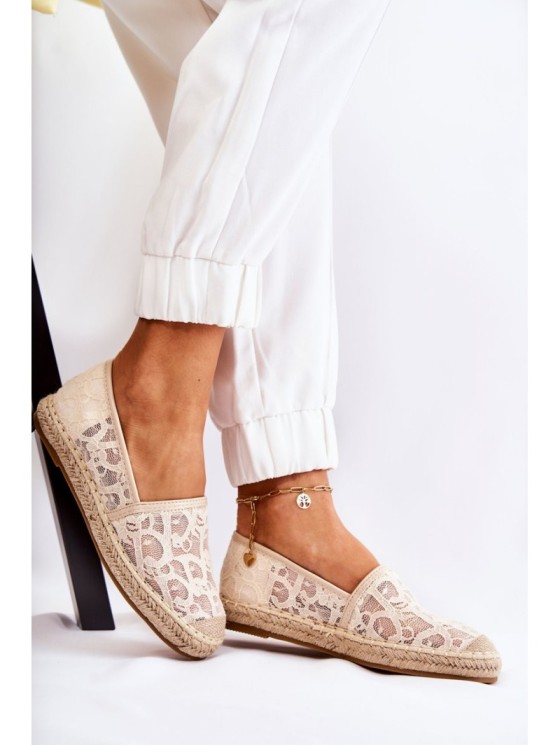 Classic Women's Espadrilles Openwork Beige Catris 2