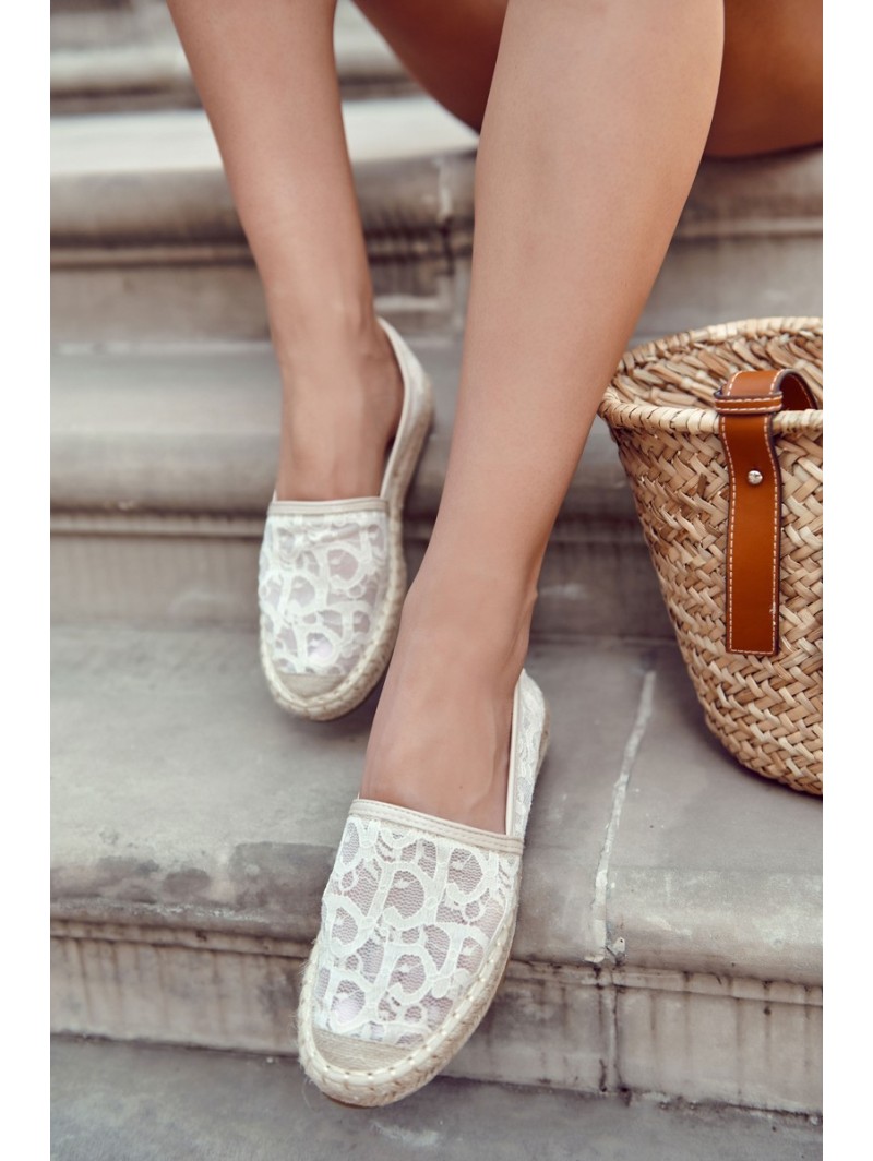 Classic Women's Espadrilles Openwork Beige Catris