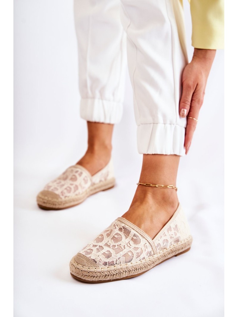 Classic Women's Espadrilles Openwork Beige Catris