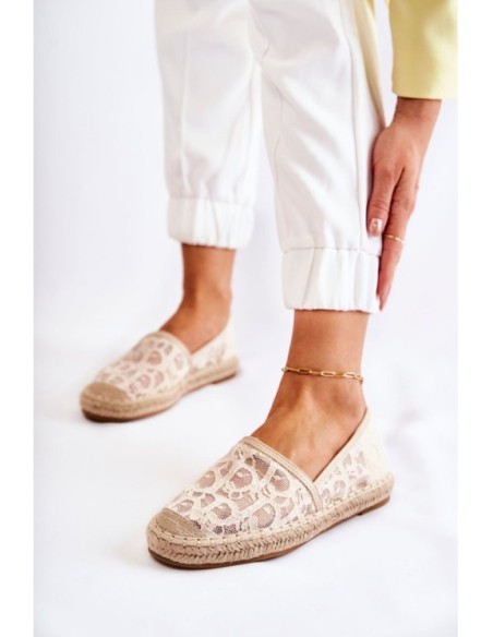 Classic Women's Espadrilles Openwork Beige Catris