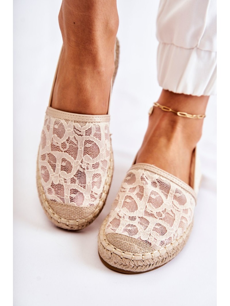 Classic Women's Espadrilles Openwork Beige Catris