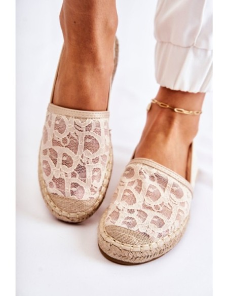 Classic Women's Espadrilles Openwork Beige Catris