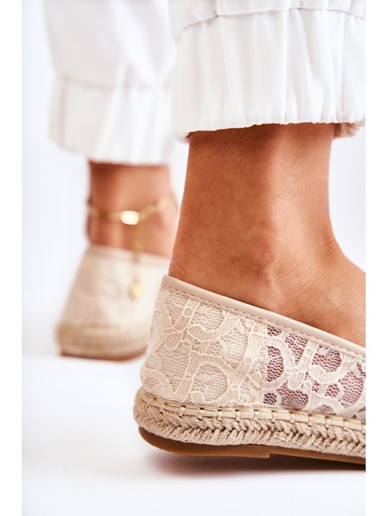 Classic Women's Espadrilles Openwork Beige Catris