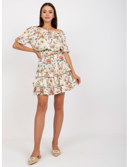 Gėlėtas vasariškas kostiumėlis su sijonu