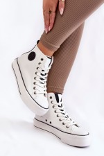 Balti Converse stiliaus batai iš eko odos