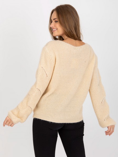 Maišytų vilnonių verpalų megztinis